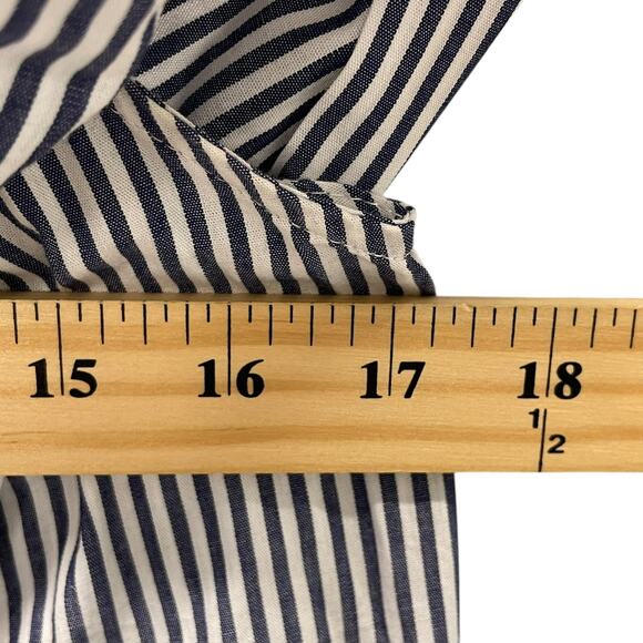 Sunday in Brooklyn Anthropologie Striped Blouse Scilla Cold Shoulder Button XS - Picture 5 of 7